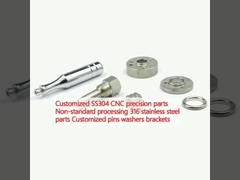 Özel SS304 CNC hassas parçalar Standart olmayan işleme 316 paslanmaz çelik parçalar Özel iğneler yıkayıcı koltuklar